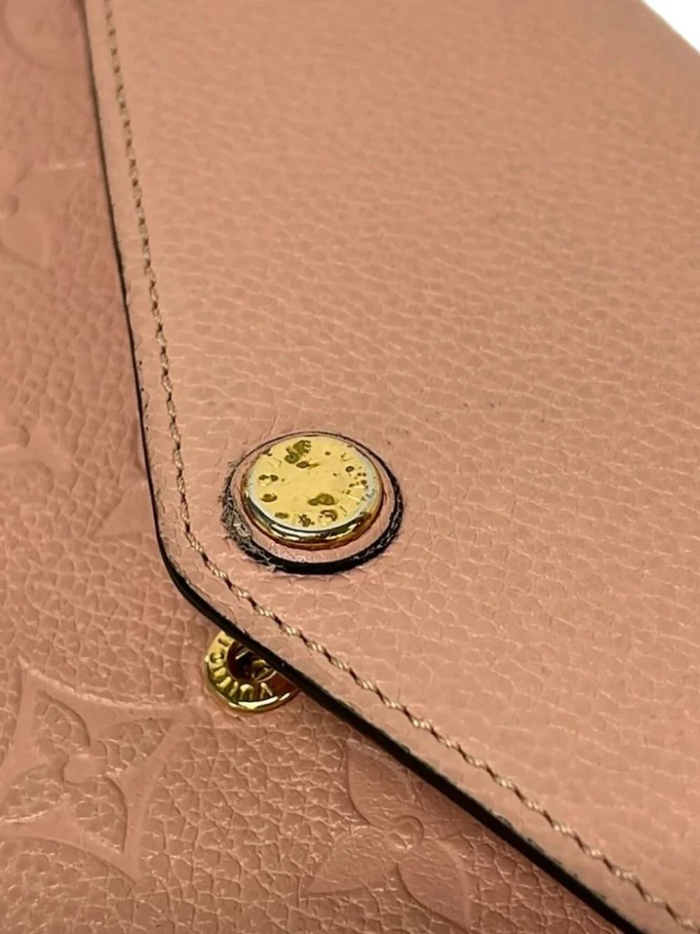 LOUIS VUITTON Portefeuille Sara M61291 Rose Ballerine Monogram Empreinte CA2148